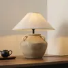 Estilo japonês lâmpada de mesa de vento silenciosa treliça retro antigo quarto de cabeceira luminárias de mesa