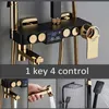 Wholesale and Retail Sanitary Product Bathroom Shower System Thermostatic Black Gold Bathroom Shower Mixer Digital Shower Sets