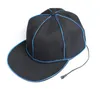 Портативная проволочная бейсбольная крышка простая светодиодная светодиодная шляпа хип -хоп, светящаяся в темном снимке для украшения для вечеринок RRA13447