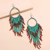 Dangle & Chandelier Boho Pendant Jewelry Women Colorful Bead Tassel Ethnic Earrings For Girls Wedding Party Aesthetic Vintage Kolczyki Femal