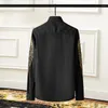 Golden Cotton Luxury Wing 3d Embroidery Long Sleeve Mens Dress Fashion Slim Male Shirts Plus Size 4XL Men's Casual