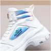 New Brand Trend Designer Men Dazzle Colour Mixed Lace Up Shoes Causal Flats Moccasins Punk Rock Sports Walking Sneakers df