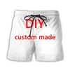 DOY DIY özel yapımı desen baskı moda polyester 3dprint yaz gündelik komik plaj şort pantolon 220707