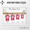 Personnalisé Football Shirt Imprimer Famille Mur Affiche Toile Peinture Mur Art Famille Football Impression Personnalisée pour La Maison Décoration 220623