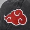Washed Hat Anime Naruto Logo Clouds Embroidery Ball Hats Soft Top Baseball Cap Dad Hat1347036