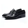Формальные мужские дизайнерские модельные туфли с металлической пряжкой из резной кожи высокого качества для вечеринки, выпускного вечера, свадьбы, мужская обувь