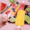 Hem Diy Fruit Popsicle Mold 4 Grids PP Ice Cream Mold Tools Creative Pastry Glass Makers Molds Ice Pop Molds With Stick BH4083 TQQ