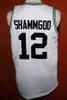 SJZL98 # 12 deus shamgod Providence preto branco basquete jersey homens duplos costurados jersey personalizar qualquer nome e número