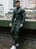 Men's Tracksuits Men's Fitness Three-Piece Sports Cycling Stretch Sportswear Tight-Fitting Long-Sleeved Two-In-One LeMen's