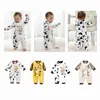 New Fashion Newborn Kids Baby Boys Girls Cute Cow Bodysuit Long Sleeve Romper O-Neck Jumpsuit Outfit One-piece0-24M G220517