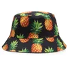 Berretti 2022 Due Lati Reversibili Frutta Limone Cappello Della Benna Per Gli Uomini Le Donne Pescatore Panama Bob Estate Ananas Banana Femminile