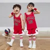 Children s Basketball Suit Outdoor Sportswear 2 12 Y Youth Sleeveless Vest T shirt 2PCS Summer Kids Clothes Girls 220715