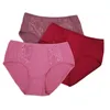 Lace Women's Panties Plus Size Underwear Panti Breathable Cotton Briefs Sexy Lingerie Woman Cloth 3Pcs/Lot 220426