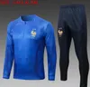 جديد 2022 2023 French Men Atticle Kit Long Sileves Soccer Jacket stacks الزي الموحد للمسارات القميص 22 23 PSGS Train Football Coat Training Kits