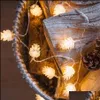 Christmas Decorations Festive Party Supplies Home Garden For Warm White Pine Cone String Light Lamp Xmas Navidad New Year Decor OrnamentF