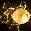 Strängar pärliserad stil ljussträng blinkar girlands batteridriven jullampa semesterfest bröllop dekorativ fairy ljus ledd
