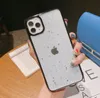 Şeker Renkli Parıltılı Pembe Yıldız Apple XS Max Cep Telefon Kılıfı XR Şeffaf İPhone12 Yumuşak Kılıf 11 Damla Tutkal 8p