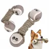 Jouets pour chiens jouets à mâcher pour animaux de compagnie pour chien haltère os corde tennis patte balle chiot chien nettoyage des dents outil de formation