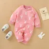 Baby Romper Cotton Knitted born Boy Girl Jumpsuit Outfit Long Sleeve Fall Toddler Infant Winter Clothing Cute Rabbit Onesies 220514