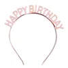Feliz Aniversário Banda da cabeça para meninas Mulheres Rose Gold Girl Tiara Styling Princesa Crown Rhinestone Party Supplies Favor MJ0754