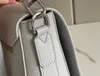 Kvällspåsar Bortkroppar 10a Mirror Aerogram M59327 Portfölj Crossbody Women M59328 City XS BB Handbag High-End Gray Calfskin