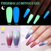 Żel do paznokci Zabawka 7 5 ml Luminous Thermal Polish 2 1 Kolor Changg Glow Dark Soak Off Manicurg UV Sztuka Lakier 0328