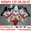 100% Fit OEM-кузов для кузова для Yamaha Moto YZF-R6 YZF600 YZF R 6 600 CC 2006-2007 Body 26NO.16 YZF R6 600CC YZFR6 06 07 YZF-600 2006 2007 ВОЗВРАЩА