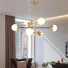 Lampy wiszące w północnoeuropejskim stylu Light Luksusowy luksusowy żyrandol z fasoli Magic Bean Proste nowoczesne salon restauracja chłodna gałąź drzewa złota