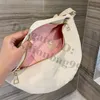 Riñoneras blancas de cuero genuino Unisex para mujer, bolso de mano cruzado para hombre de marca a la moda, bolsos grandes para mujer con todas las letras