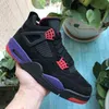 4 4S Jumpman Basketball Shoes Metallic Purple Red Green Wred Ovo Splatter Black Cat