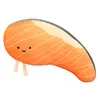 Funny Salmon Fillet Plush Pillow Toy Japanese Set Meal Soft Stuffed Cartoon Food Cushion Doll Sofa Decor Xmas Gift For Girls LA374