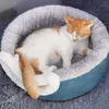 Letto da gatto rimovibile Caldo domestico Calda grotta grotta inverno cucciolo gattino cuscino cuscino di perciò gatti gatti nido di letti interni mobili