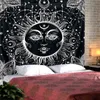 Hippie Indien Teppich Wandbehang psychedelisch Tapiz Mandala Wandtuch Teppich Wohnheim Kopfteil Boho Home Decor Vorhang Yoga Blatt J224561716
