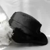 [EAM] Женщины черный плиссированный сплит темперамент рыбаки шляпа Круглая купола темперамент мода все-матч весна осень 1db733 220325