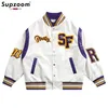 SupZoom Aankomst Top Fashion Bomber Casual borduurwerk Hip Hop Men Coat Jackets Herfst en Winter Baseball Jacket 220816