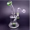 16cm Tall Beaker Base Dab Rigs Glass Water Bongs Hookahs chicha Smoking Accessory Bubbler Smoke Pipe Cigarette With 14mm Banger