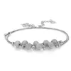 Enkelbanden sieraden mode puur 925 sterling sier enkelschijf matgoude kleur witte ronde kralen voor vrouwen enkel armband voetketen drop levering