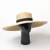 Cappelli di paglia a tesa larga per donna Cappello estivo da spiaggia oversize con protezione UV Cappello da sole all'ingrosso 220519