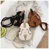 Sacos de noite para HBP formato de violino Pu Pequenas mochilas para mulheres criativas femininas crossbody costura de feminino fashion ombro 220727