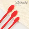 6 Pieces Silicone Last Drop Spatula Spoon for Beauty Kitchen Makeup Bottle Scraper Lotion Tiny for Girls and Women