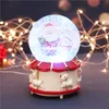 Claus Ball Snow Christmas Santa Luces de agua Juguetes Música Regalos Caja Cristal de niños Rotación Cxspp