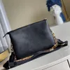 10a av högsta kvalitet Lady Crossbody Bag Coussin äkta läder Messenger väskor Canvas axelväskor Kvinna Fashion Purse Luxury Goods Designer Bagss med Box B088