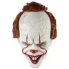 Silicone Film Stephen King's It 2 Joker Pennywise Masque Visage Complet Horreur Clown Latex Masques Halloween Party Horrible Cosplay Prop Masque B062103