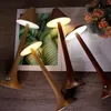 테이블 램프 모방 나무 곡물 바 램프 식당 침실 야간 조명 간단한 디머 터치 제어 LED LIGHTSTABLE