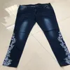 Nuovi jeans di moda per donne pantaloni da ricamo a farfalla pantaloni magri femmine donne a bassa vita alla vita estate pantaloni di denim247092865