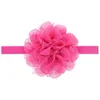 Diademas de encaje de gasa para niños, accesorios para el cabello para niñas pequeñas, diademas elásticas de flores grandes, diadema para bebé, decoraciones bonitas