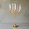 9 huvuden Metal Candlestick Candelabra Candle Holders Stands Wedding Grand Event Table Centerpieces Flower Vases Road Party Mall Decoration