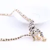 Exquisites Dubai Gold Tiger Crystal Statement Halskette Schmuck Set Großhandel Luxus nigerianische Frau Hochzeit Fashion Kostüm Design Jewelly Sets