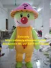 Mascot boneca traje fantasia verde cogumelo menino mascot traje mascotte penester mole manor com grande chapéu rosa laranja roupa adulto no.2830 fr