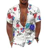 T-shirts Men039s T-shirts Bloemen voor Mannen 3d Print Men39s Hawaiiaanse bloemoverhemd Strand Korte mouw Mode 5xl Top1989275